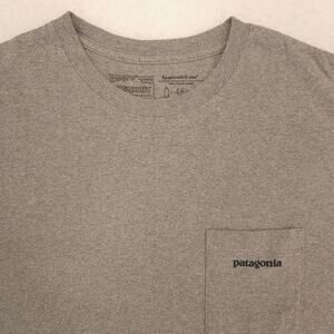 Patagonia Regular Fit Short Sleeve Crew Neck T-Shirt Mens Size Medium M Gray
